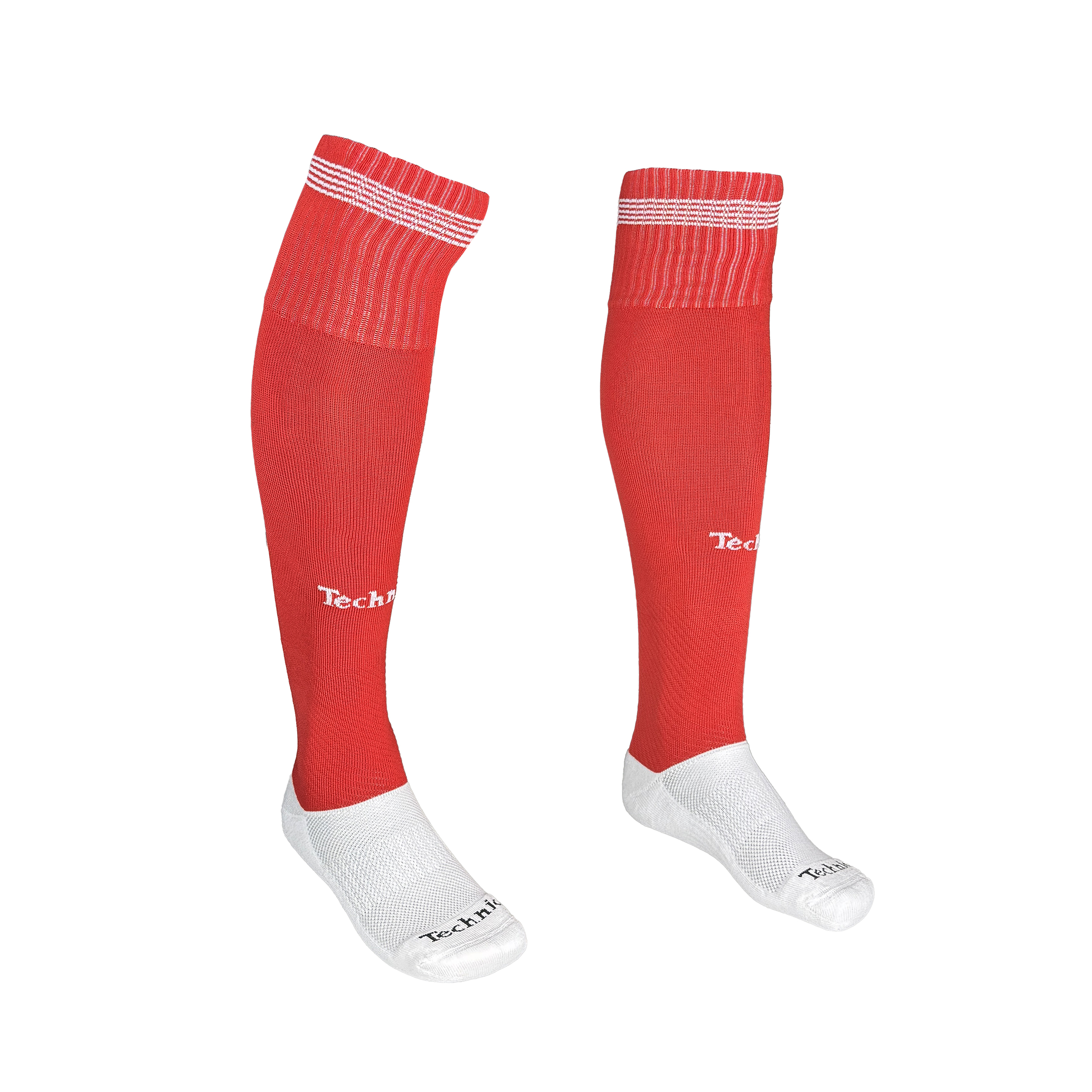 تصویر جوراب فوتبالی تکنیک+07 مدل JS-105-GH رنگ قرمز
