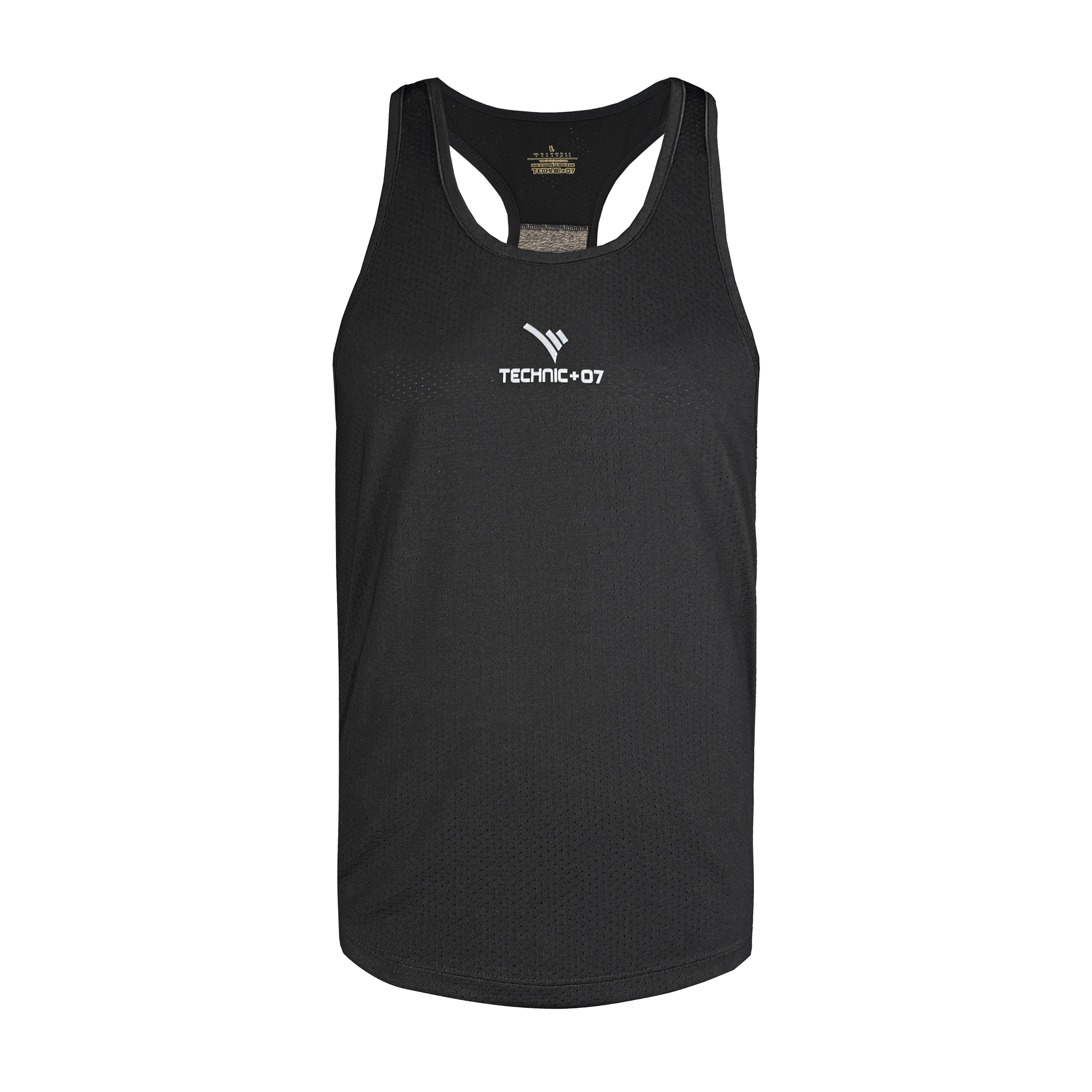 تصویر رکابی ورزشی مردانه تکنیک پلاس 07 مدل قهرمانی کد TS-162 رنگ مشکی