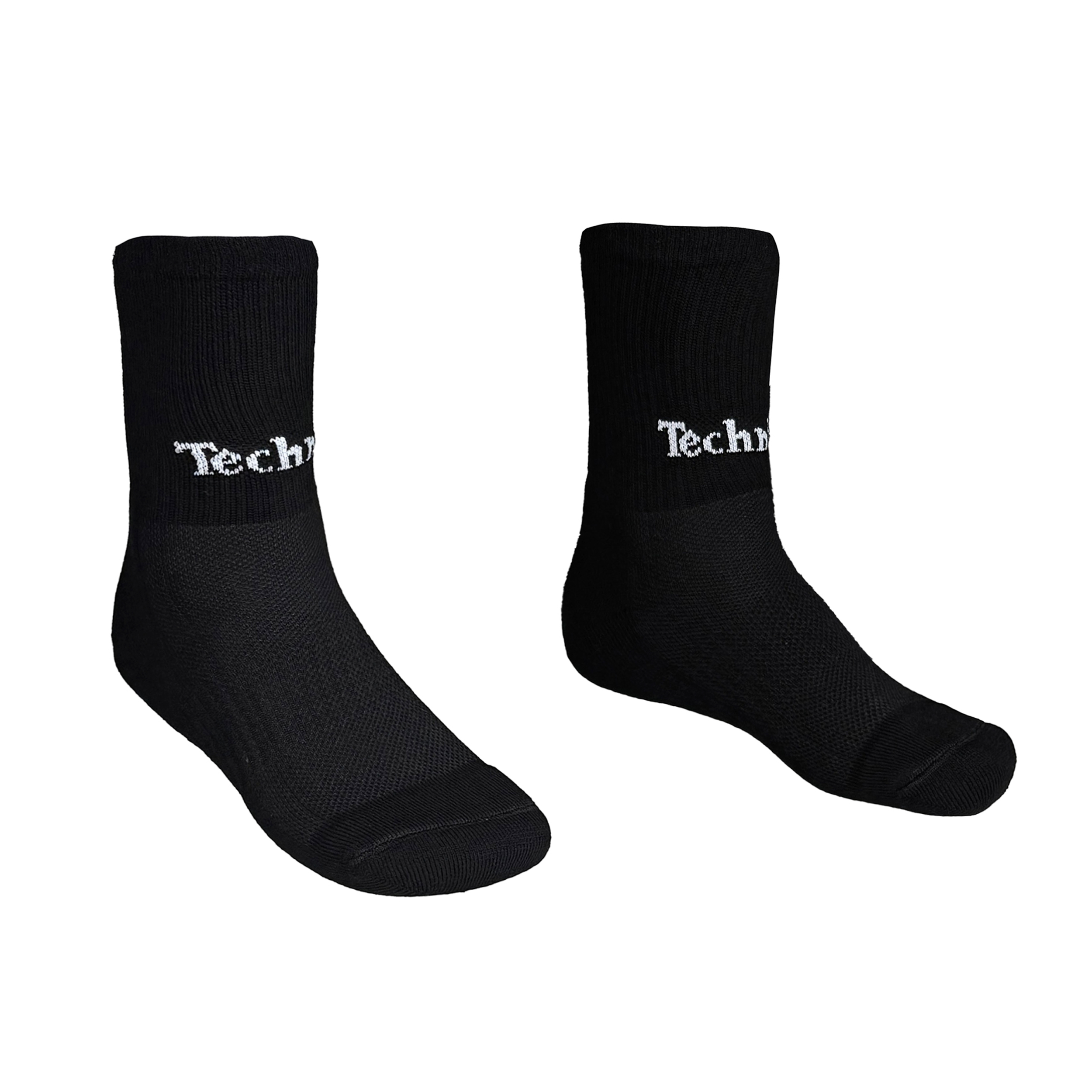 تصویر جوراب ورزشی مردانه تکنیک پلاس 07 مدل کف حوله ای JS-103-ME رنگ مشکی