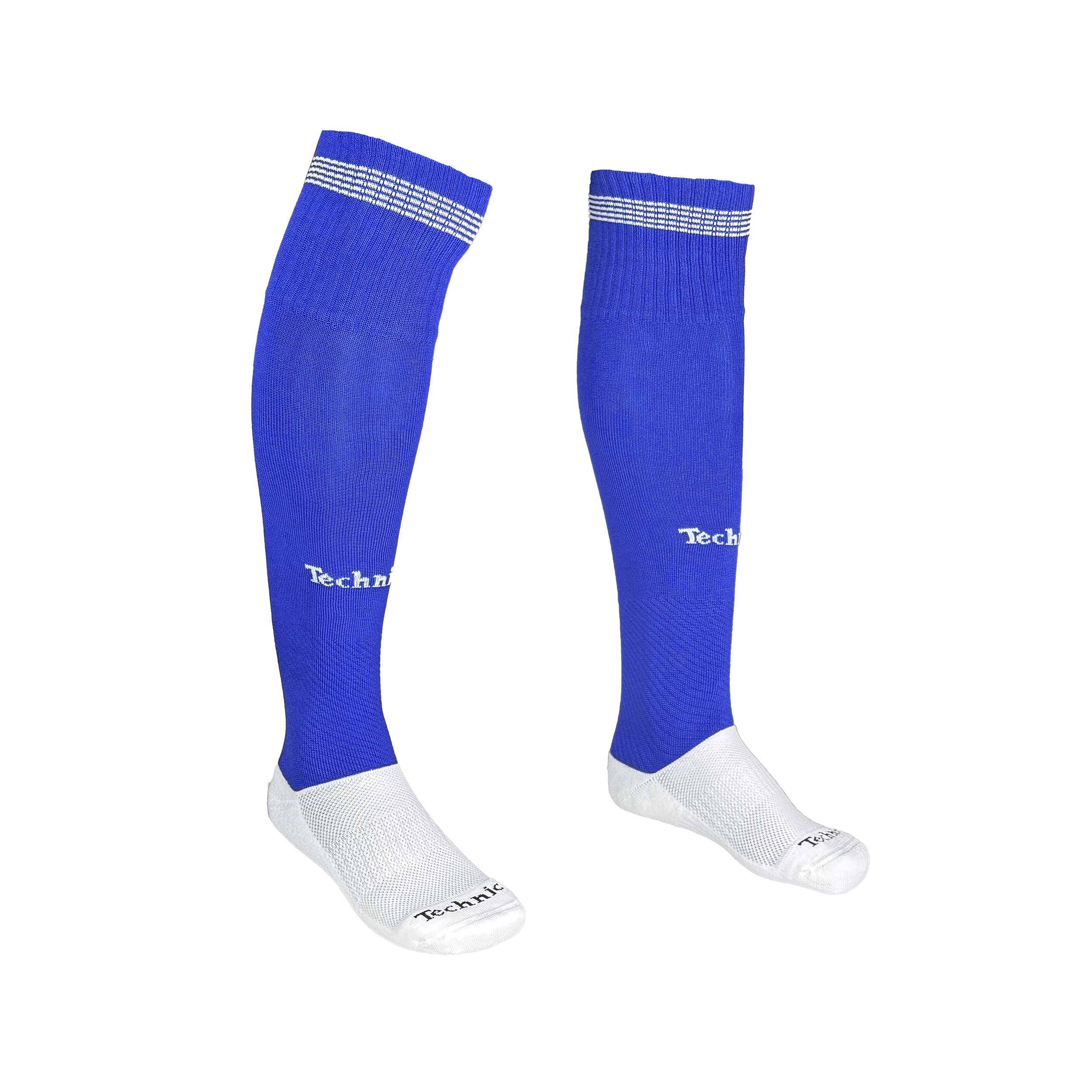 تصویر جوراب فوتبالی تکنیک+07 مدل JS-105-AB رنگ آبی شالی