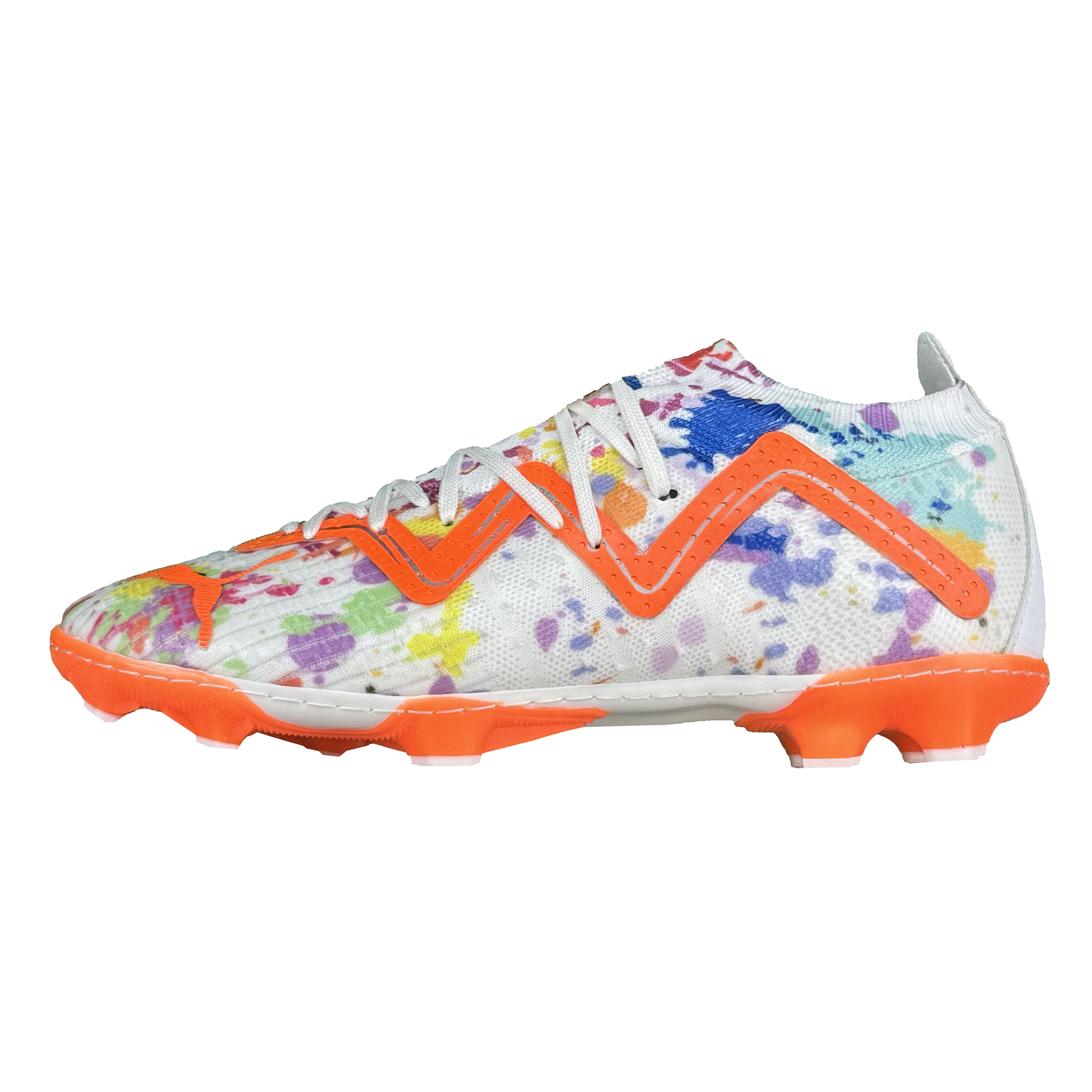 تصویر کفش فوتبال پوما مردانه مدل فیوچرز کد KAST-106-NA رنگ سفید نارنجی