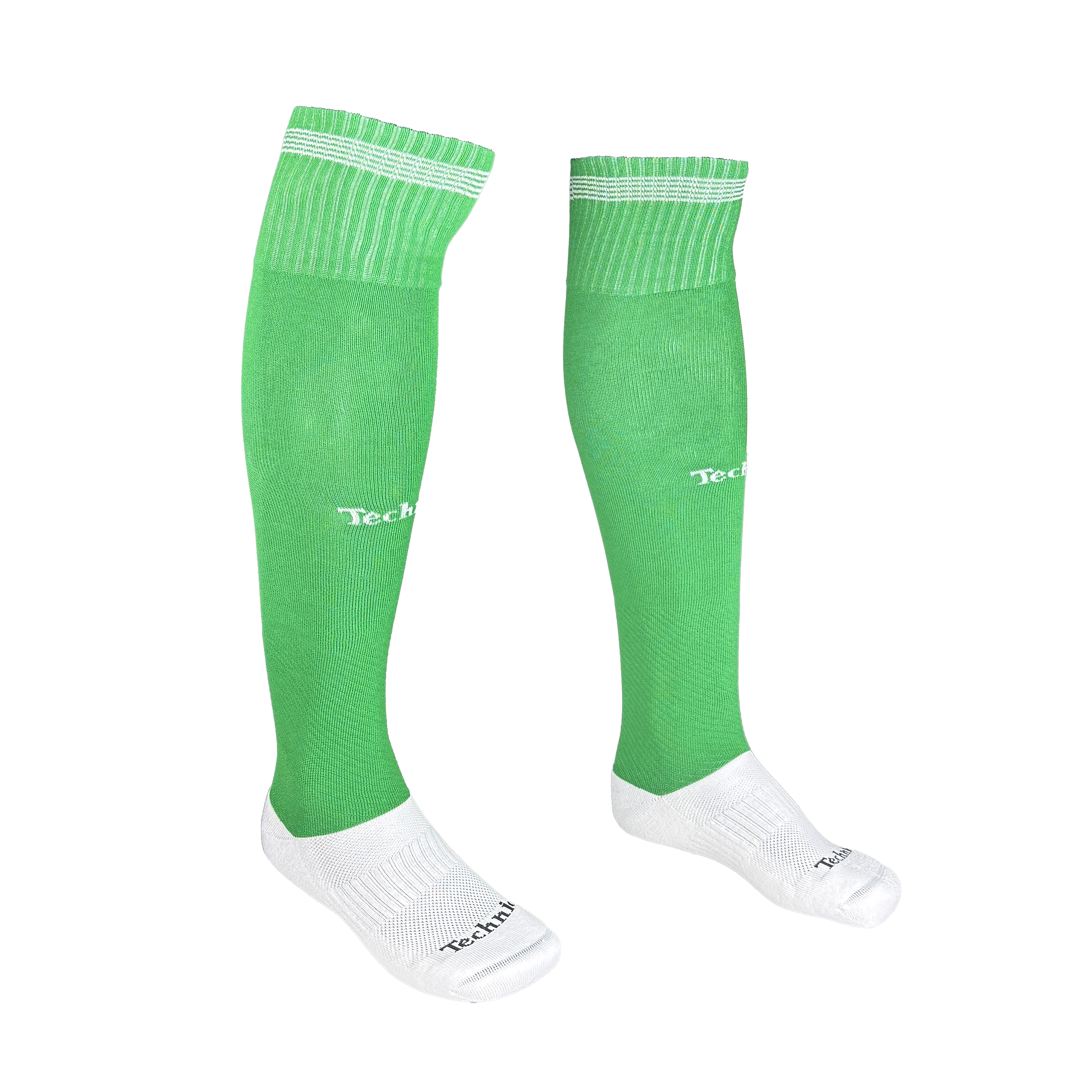 تصویر جوراب فوتبالی تکنیک+07 مدل JS-105-SA رنگ سبز چمنی