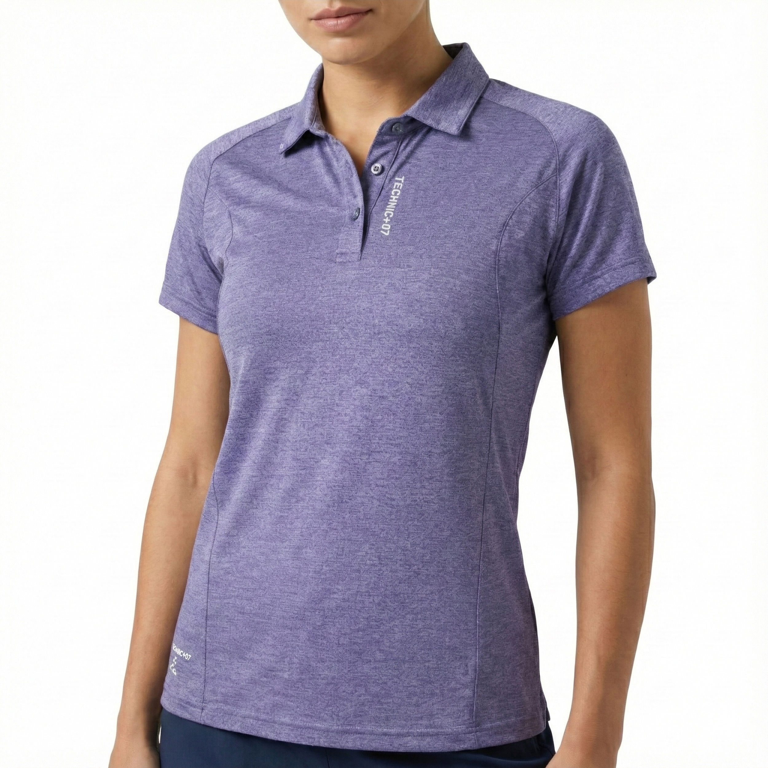 تصویر پولوشرت ورزشی زنانه مدل لنا کد TS-166 رنگ بنفش