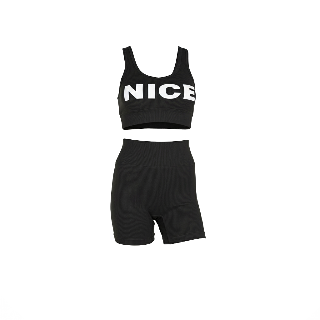 تصویر تاپ و شلوارک زنانه مدل نایس کد ST-101 رنگ مشکی