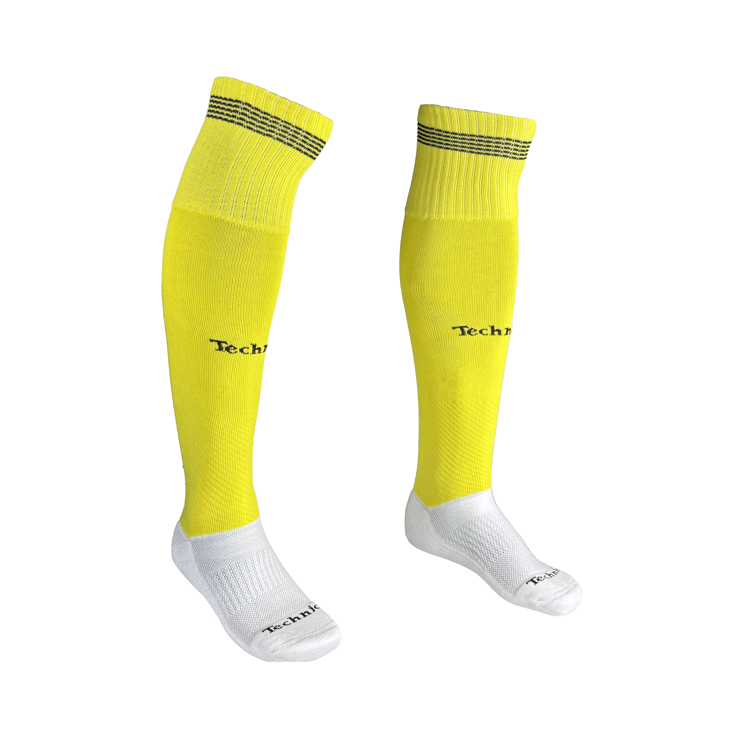 تصویر جوراب فوتبالی تکنیک+07 مدل JS-105-ZA رنگ زرد