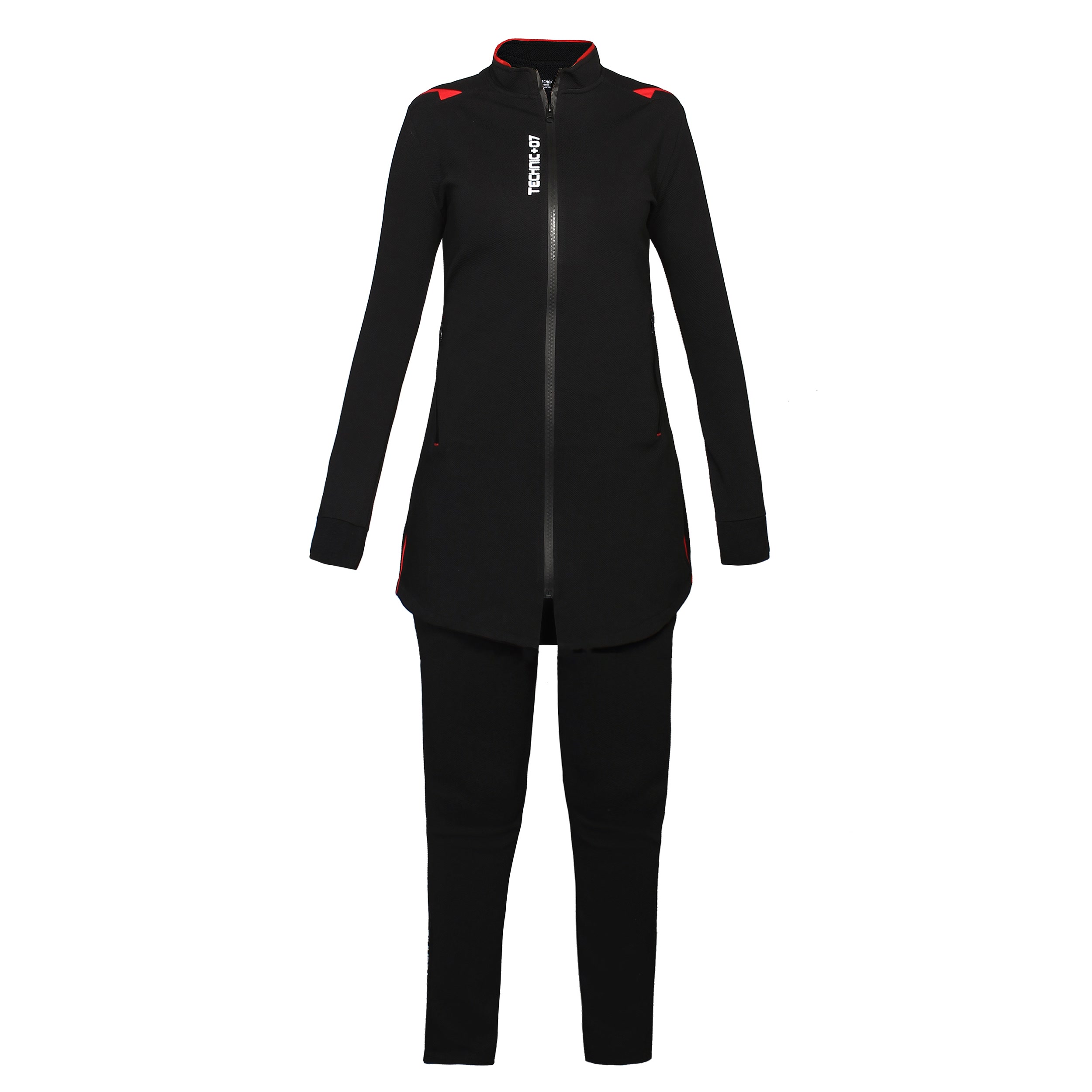 تصویر ست گرمکن و شلوار ورزشی زنانه تکنیک پلاس 07 کد GK-122-ME