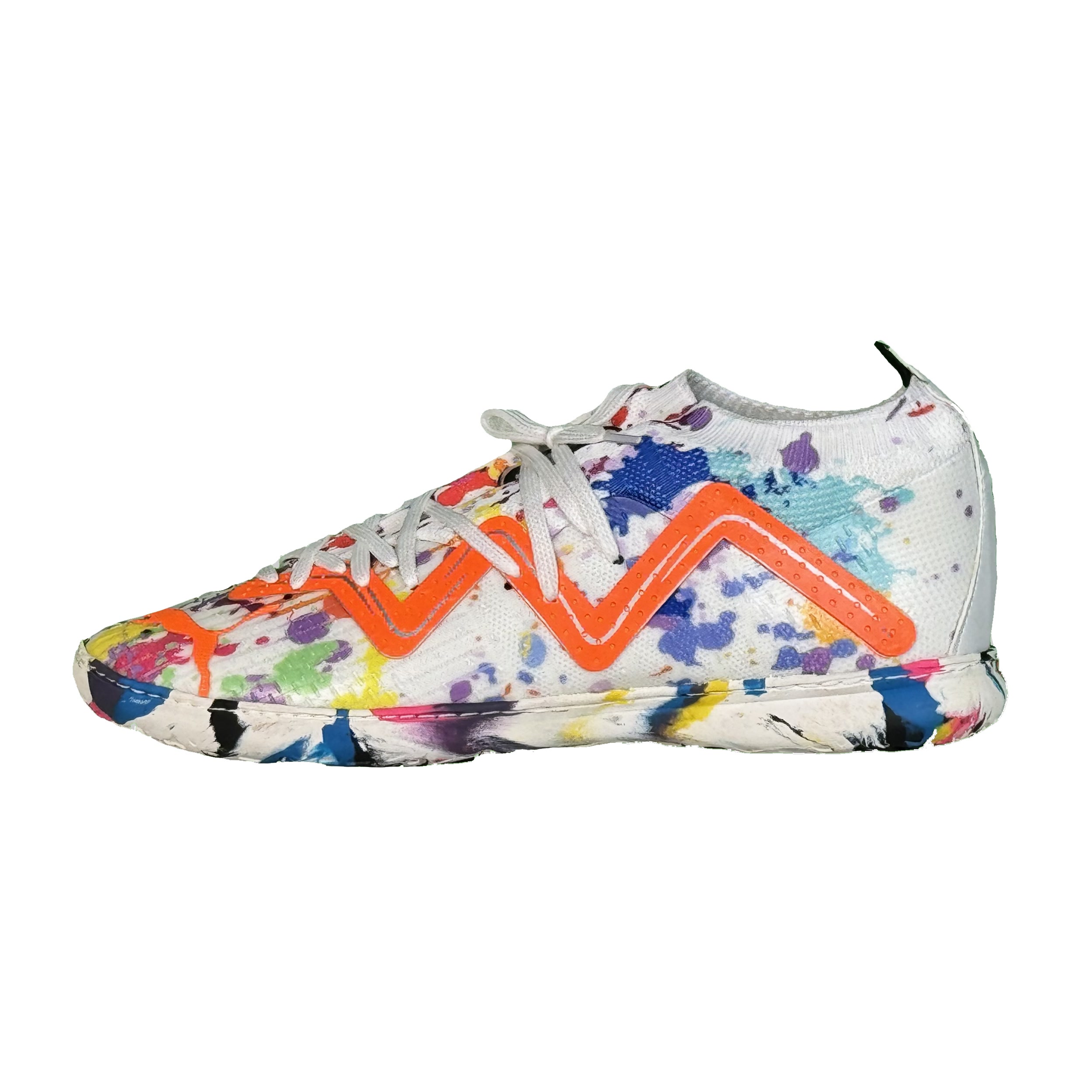 تصویر کفش فوتسال پوما مردانه مدل فیوچرز کد KASL-106-NA رنگ سفید نارنجی