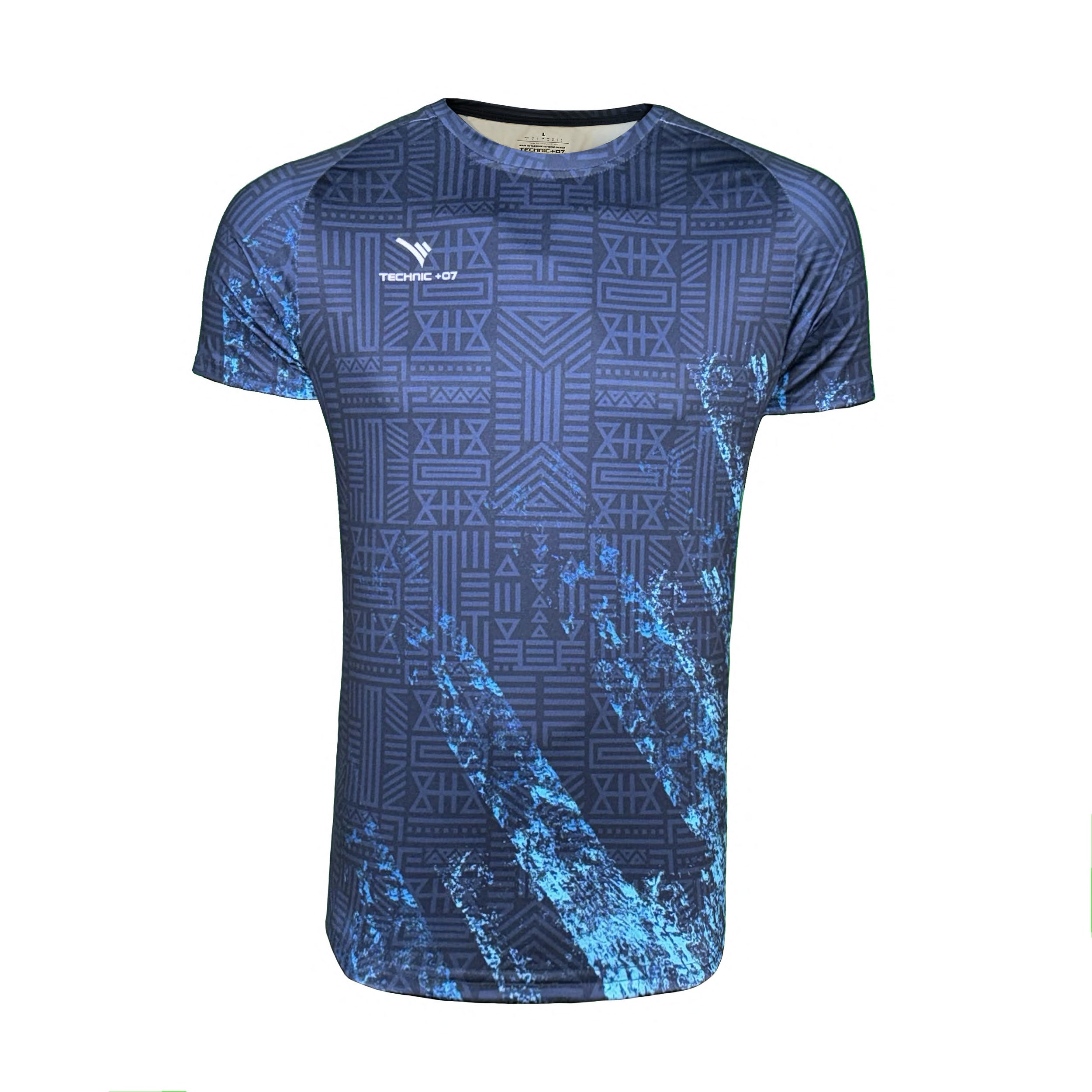 تصویر تی شرت ورزشی مردانه تکنیک+07 مدل TS-158 رنگ سرمه ای