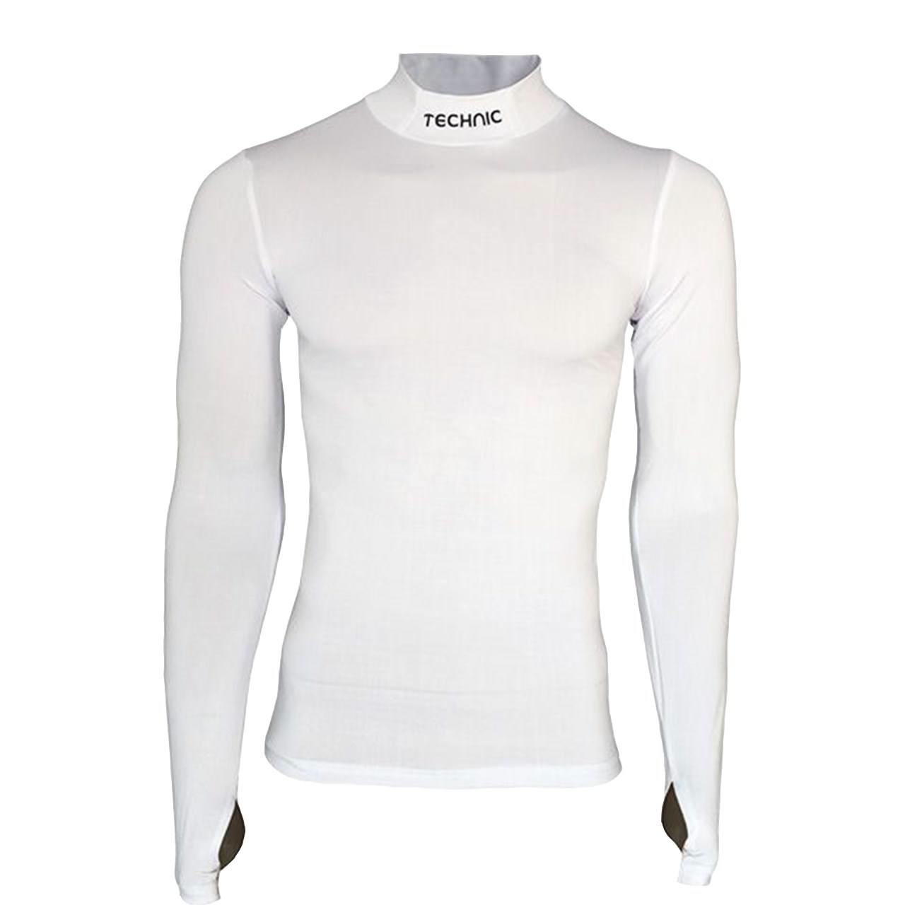 تصویر تیشرت یقه اسکی ورزشی مردانه تکنیک مدل TS-123 رنگ سفید