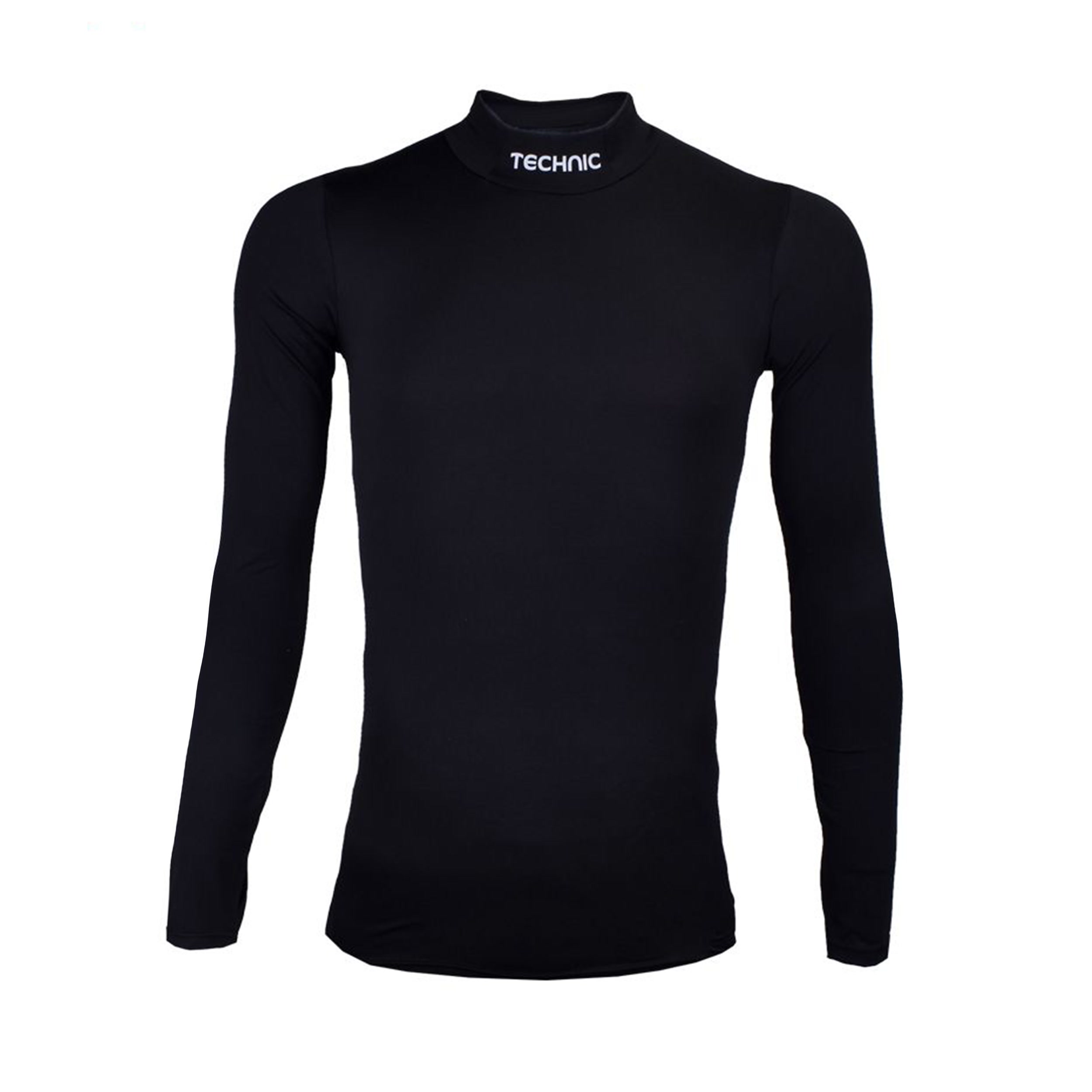 تصویر تیشرت یقه اسکی ورزشی مردانه تکنیک پلاس 07 مدل TS-123 رنگ مشکی